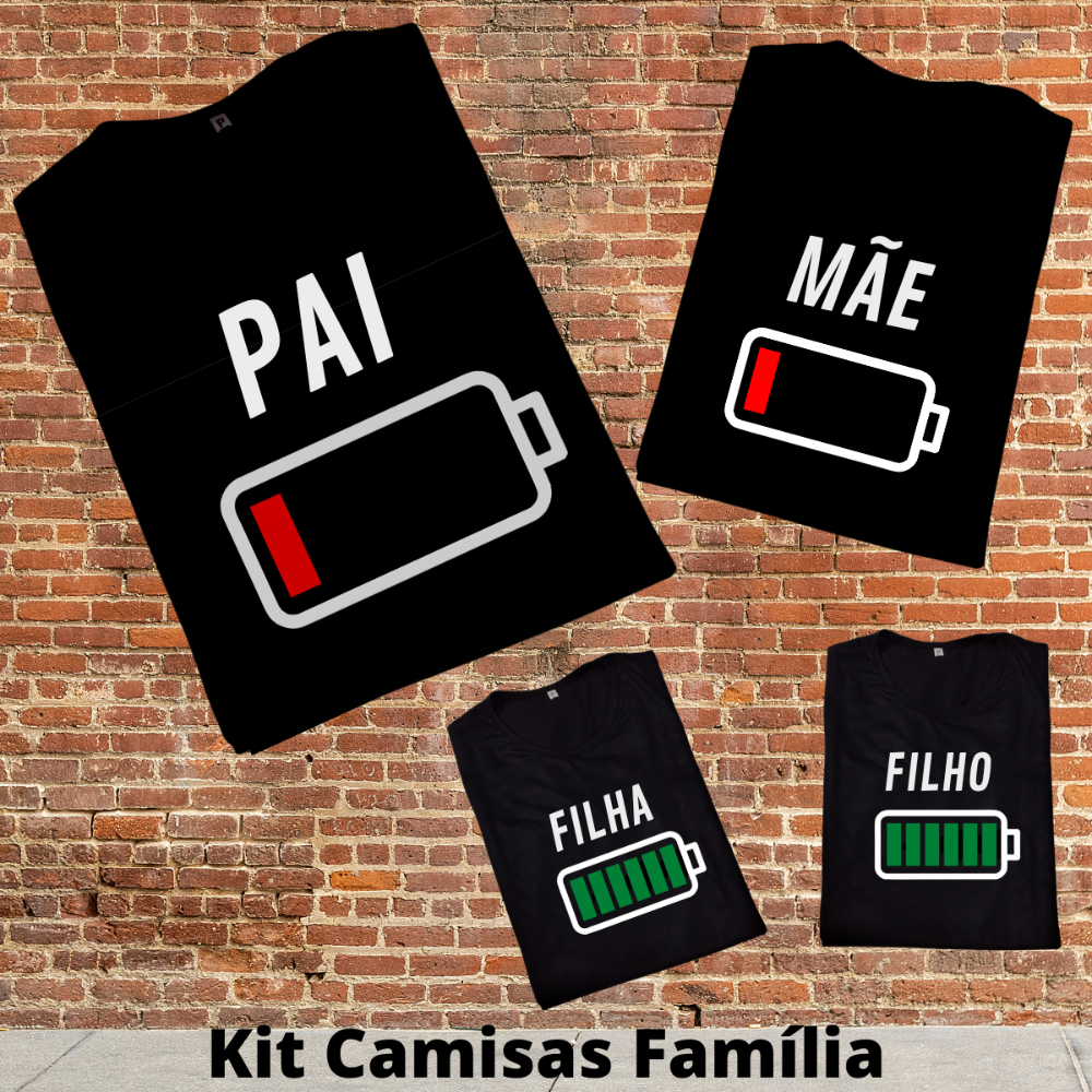 Presente Dia Das Mães Camisas Kit Familia Tal mãe Tal Pai Tal Filho monte seu kit- VALOR DE 1 PEÇA l