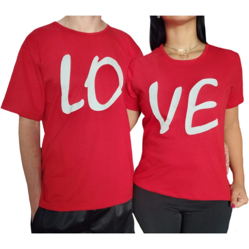 Camisas De Casal Kit Camisetas Casais Namorados Para Ensaio Fotográfico lançamento