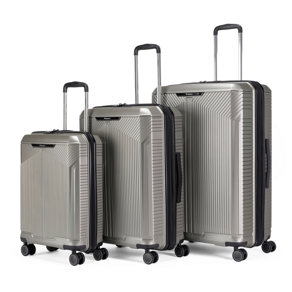 Malas Viagem Kit 3 Grande Primicia Reforçadas Espaçosas Com Cadeado Senha ABS Roda 360° Modernas