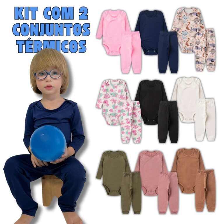 Kit 4 Peças Conjunto Térmico 2 Bodys + 2 Calças