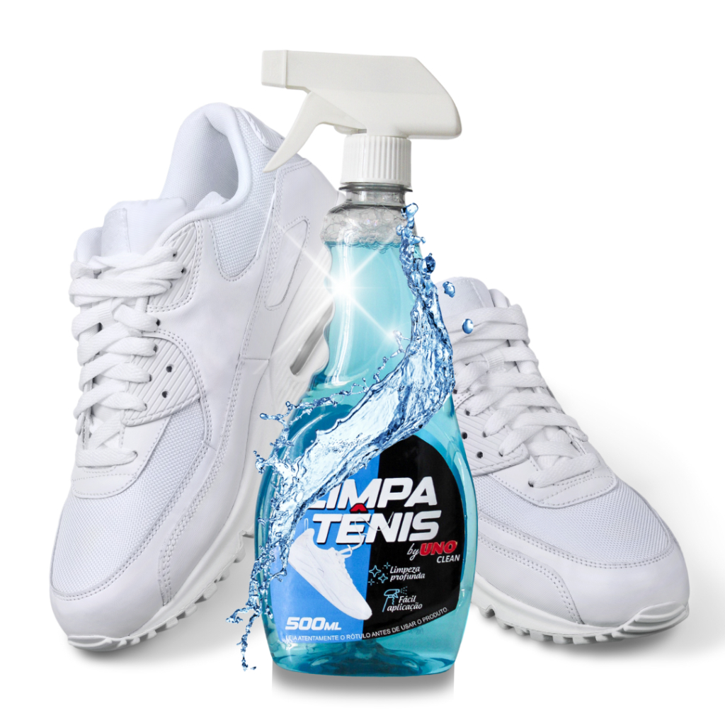 Kit Limpa Tênis + Escova Spray Premium Espuma de Limpeza Profunda Remove Manchas
