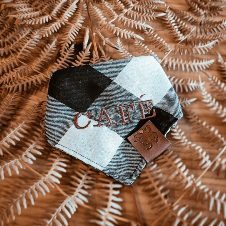 Bandana pet xadrez COM NOME BORDADO – Vário