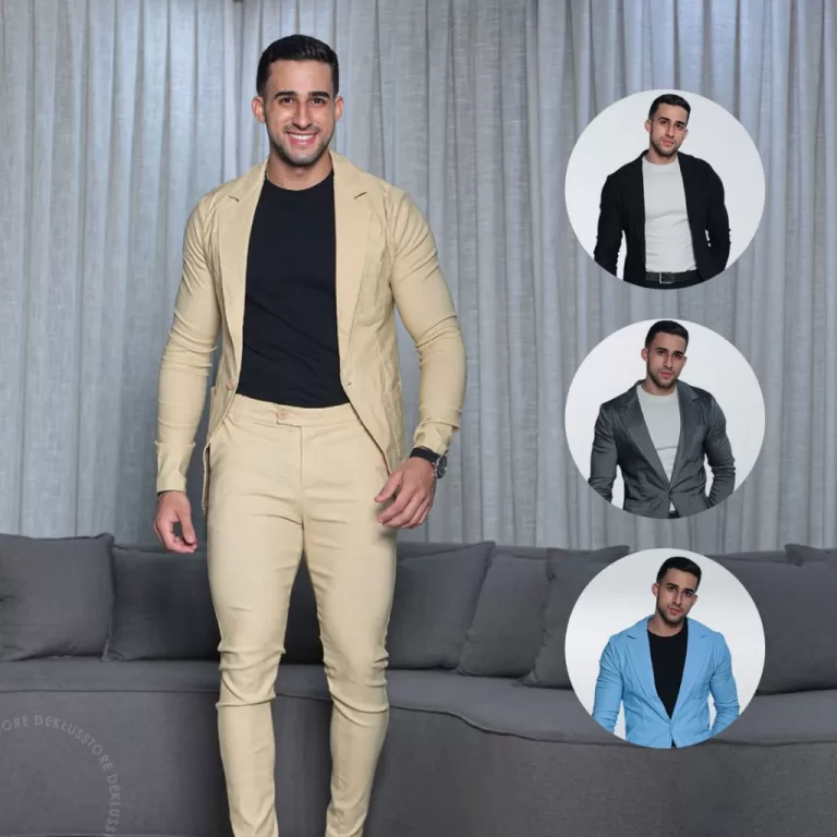Conjunto Blazer e Calça Alfaiataria Masculino Sli