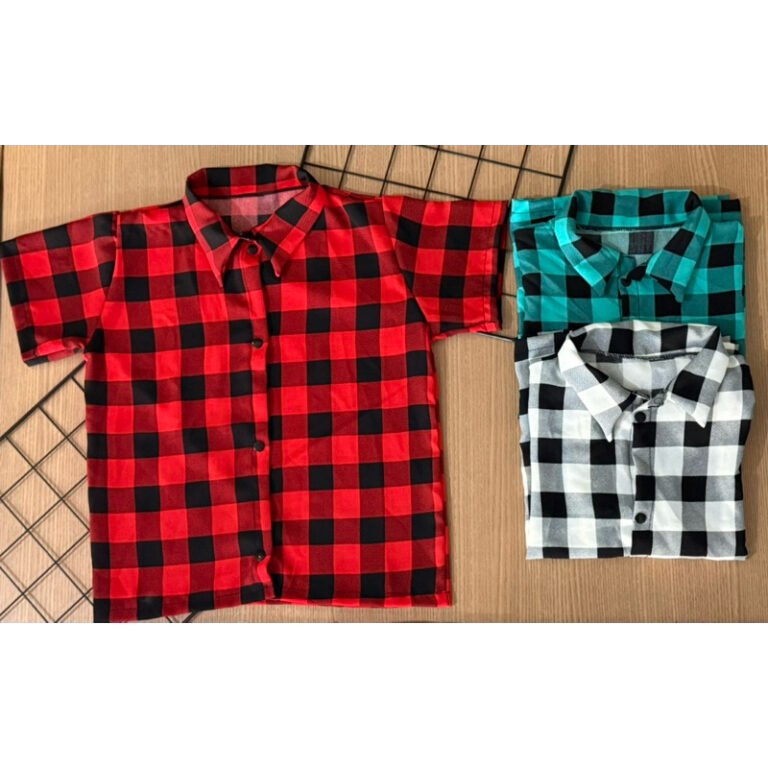 Blusa xadrez infantil unissex