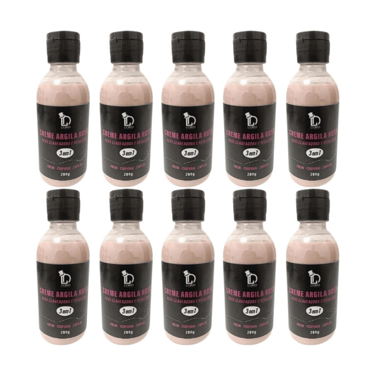Kit 10x Creme Clareador Manchas 200g Argila Rosa L
