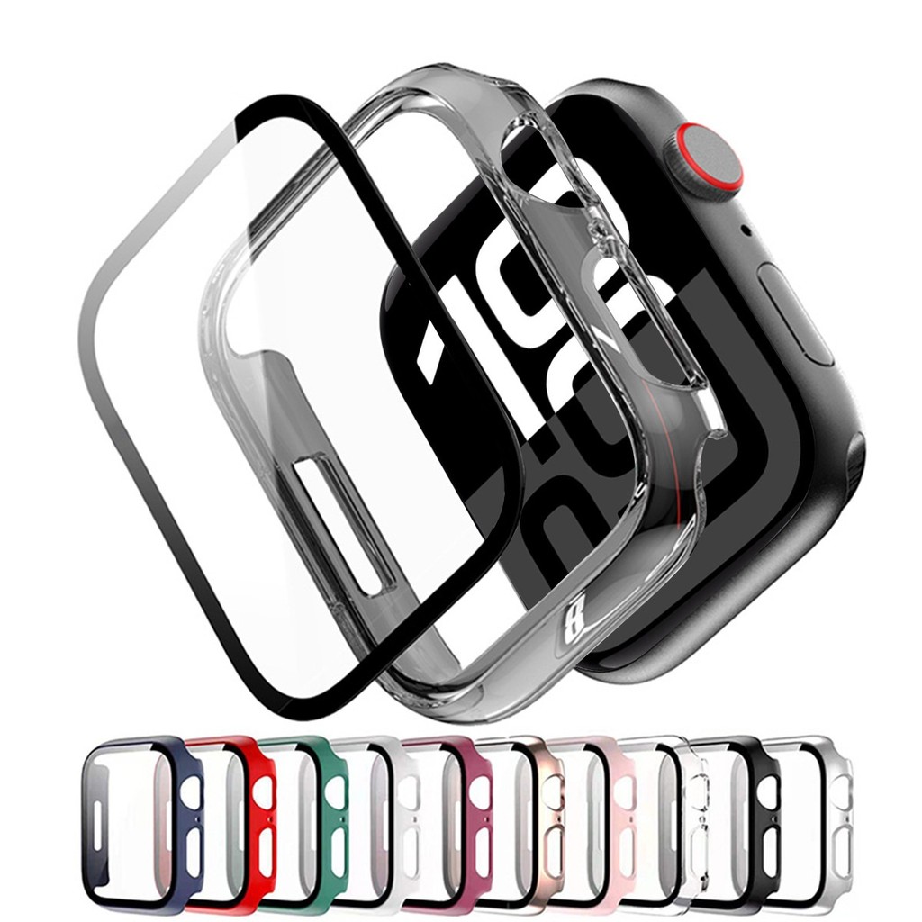 Capa Case Bumper Película Vidro P/ Apple Watch 41mm Series 8