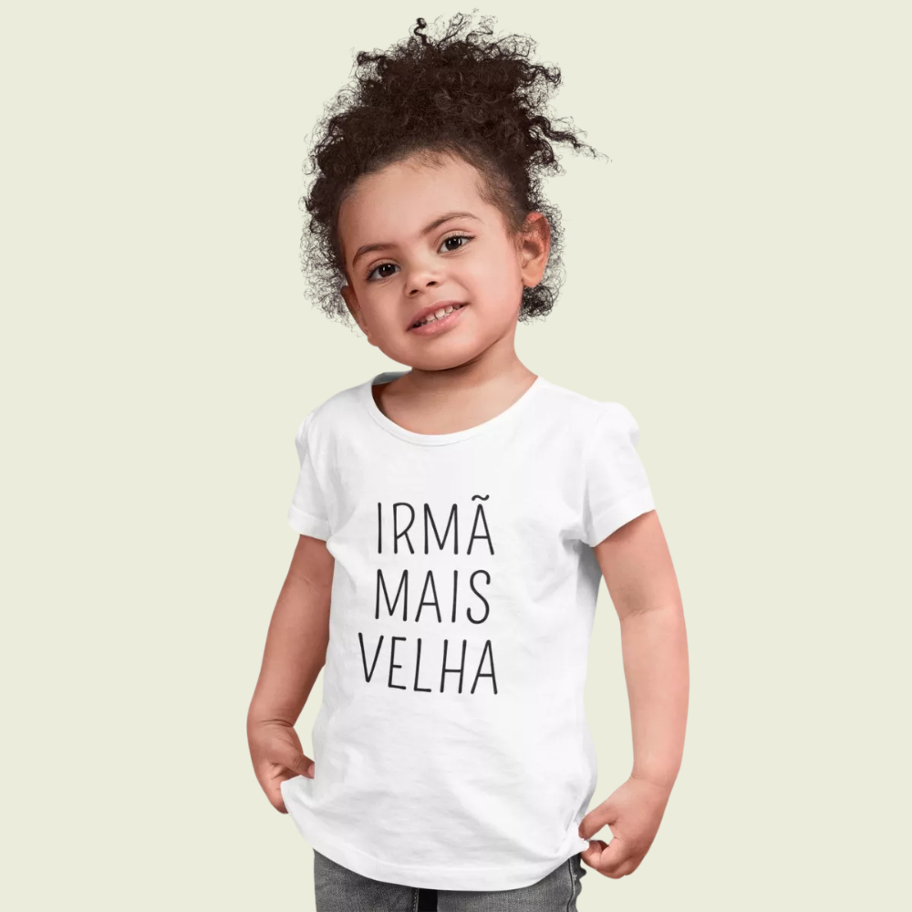 Blusa Promovida A Irmã Mais Velha Camiseta T-shirt Infantil