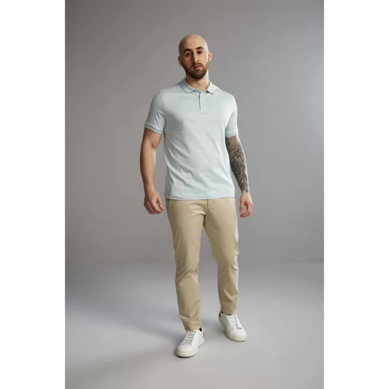 Polo Manga Curta Comfort Pima – Verde Água 