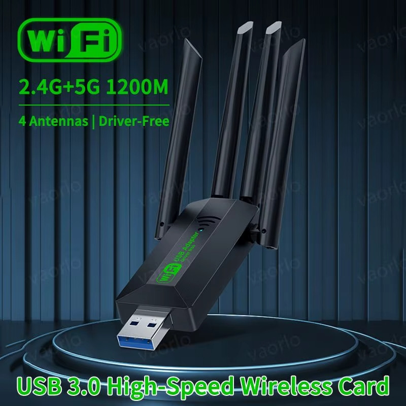 Adaptador Wifi USB Dual Band 1200Mbps 5Ghz 2.4G 4 Antenas 802.11AC USB 3.0 nt
