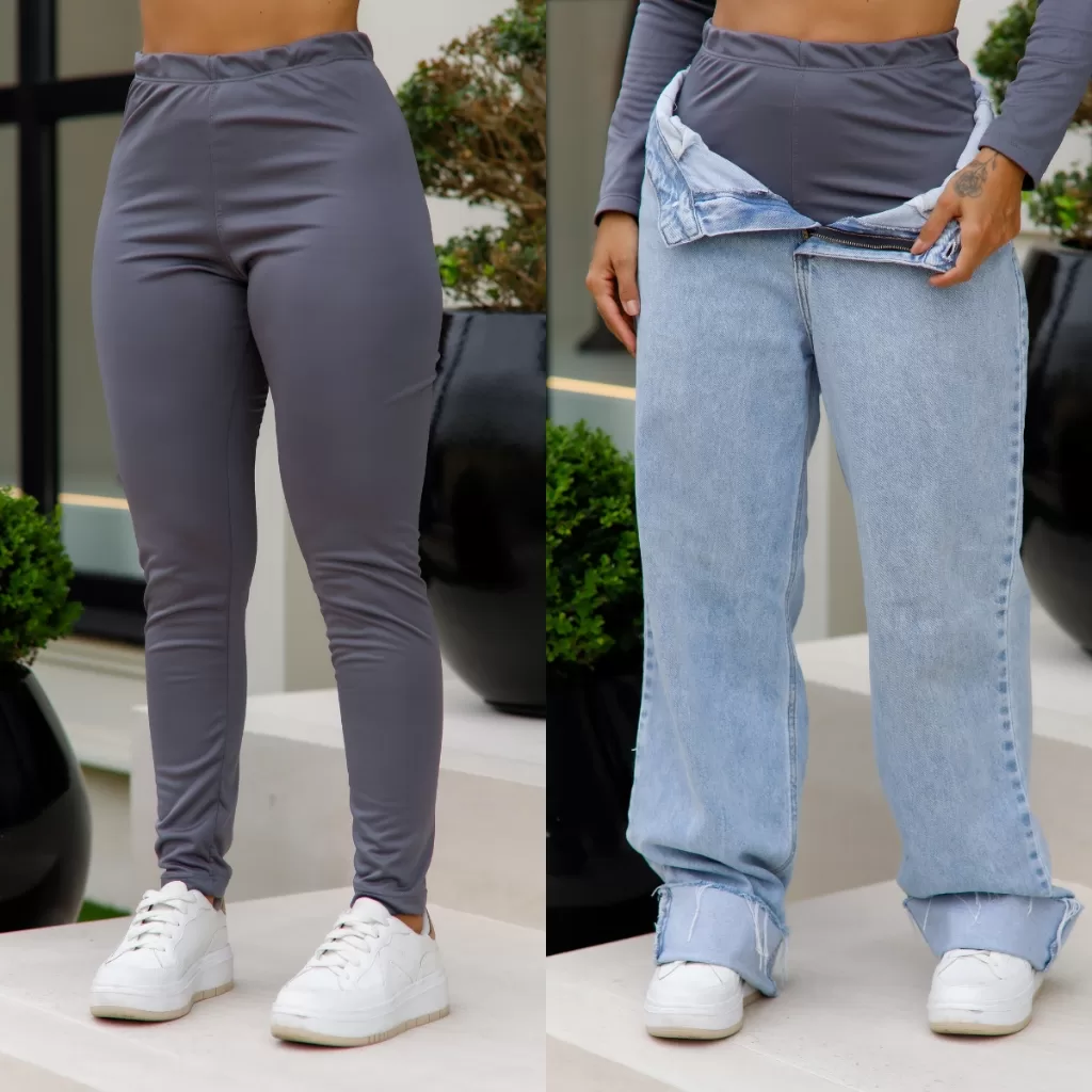 Calça Ceroula De Inverno Tipo Térmica Slim Internamente Peluciada Quentinha e Levinha 3075A