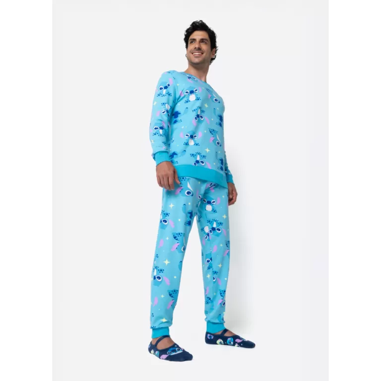 Pijama Masculino Inverno Puket Blusa Manga Longa e