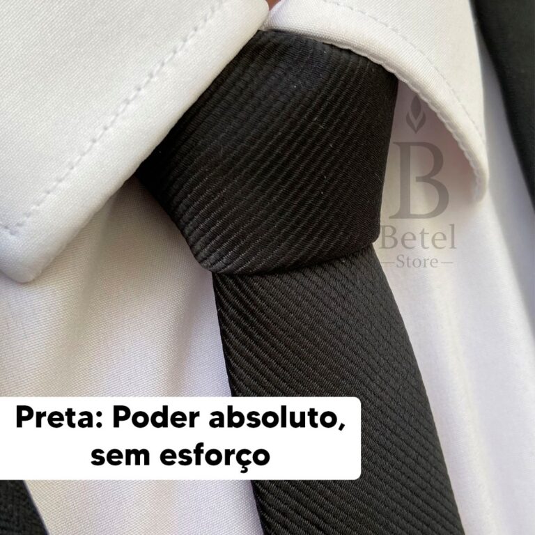 Gravata Preta Masculina Slim Social Moderna Sofist