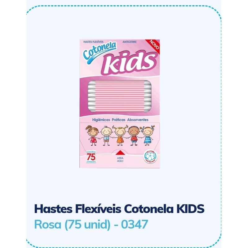 Kit cotonetes rosa + porta