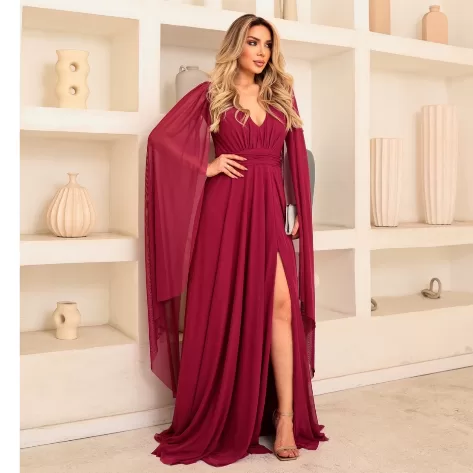 Vestido Longo de Festa Capão Sem Brilho Elegante 