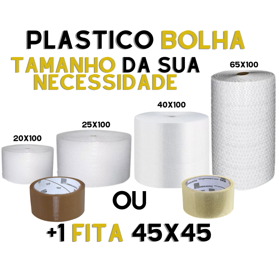 Bobina Plástico Bolha 100M Embalagens- Proteção Mudança