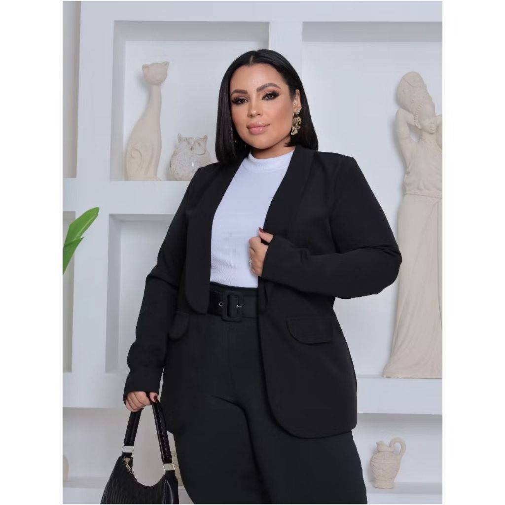 Blazer Lapela Alfaiataria Plus Size Musso Terninho G1 G2 G3