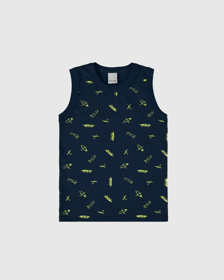 Camiseta Regata Masculina Malwee Algodão Estampad