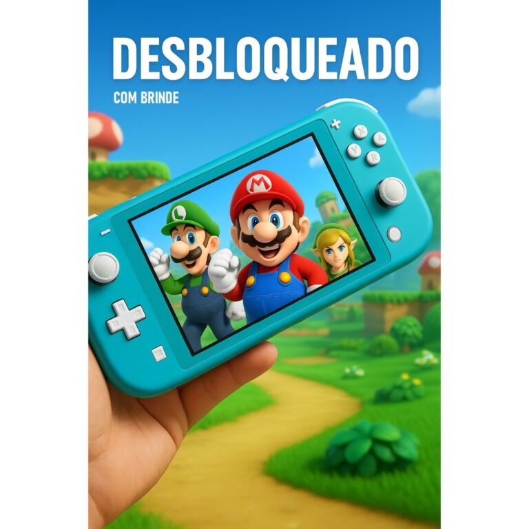 Nintendo Switch Lite Desbloqueado Novo com Brinde