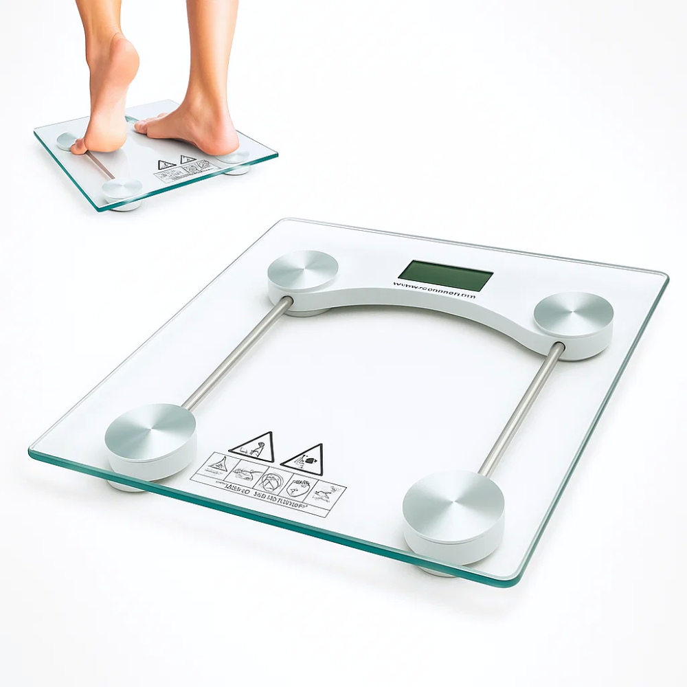 Balança Corporal Digital Até 180kg Com Vidro Temperado Premium