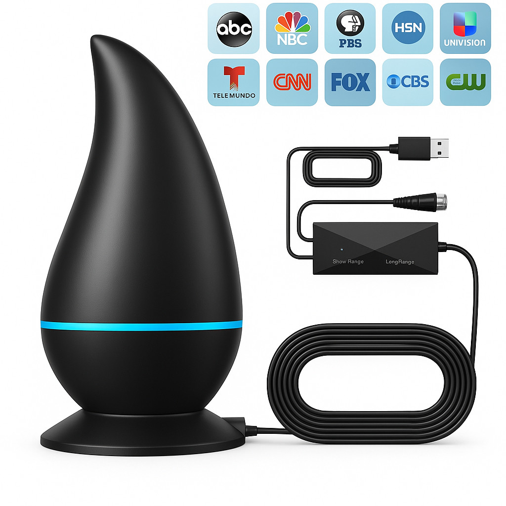 Antena De Onda Terrestre Para Tv Digital Com Amplificador Sinal Full HD Sinal 10xmais Le-3094-5