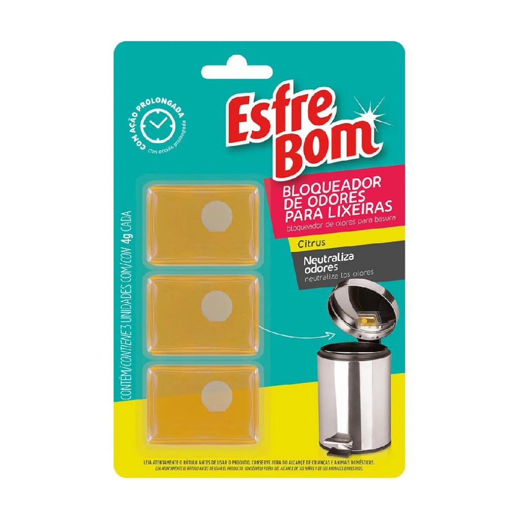 Bloqueador Odor p/ Lixeira Evita Mal Cheiro Esfrebom
