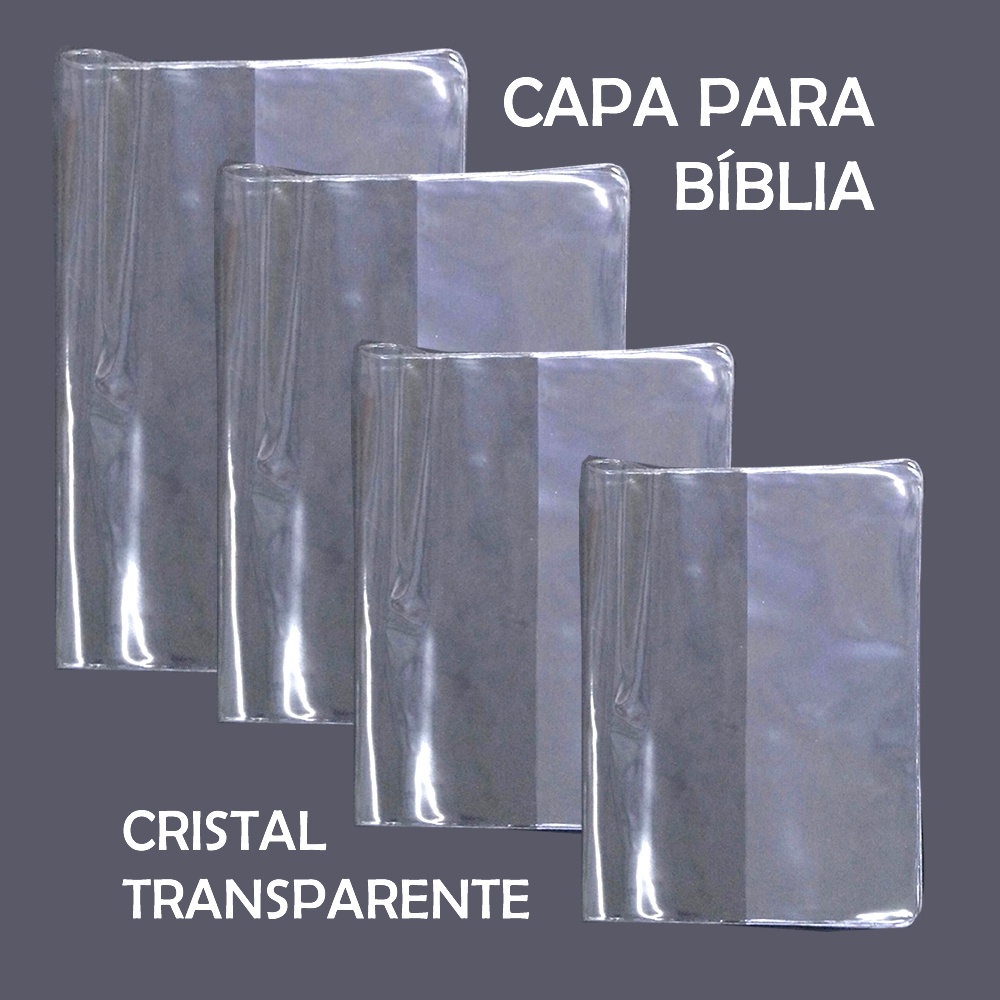 Capa Transparente para Bíblia | Diversos Tamanhos | Capa Protetora para Livros