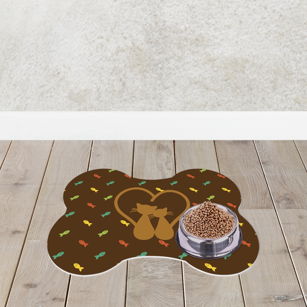 Tapete Pet Osso Comedouro para Gato Petiscos Antiderrapante Dcorô ENVIO RÁPIDO