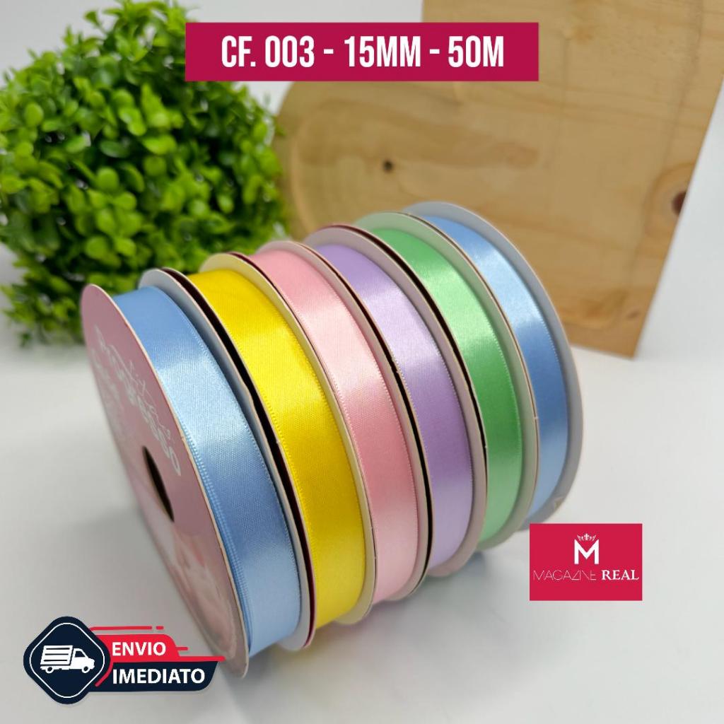 Fita de Cetim Progresso N°3 15mm – 50mts