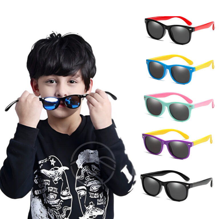 Óculos De Sol Infantil Flexível Silicone Não qu