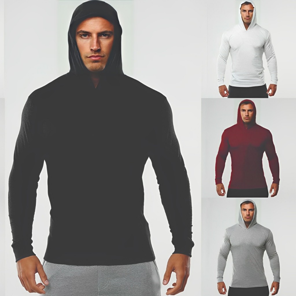 BLUSA MASCULINA MANGA COMPRIDA E CAPUZ CAIMENTO PERFEITO VARIAS CORES OU ESTAMPADA P ao EXG