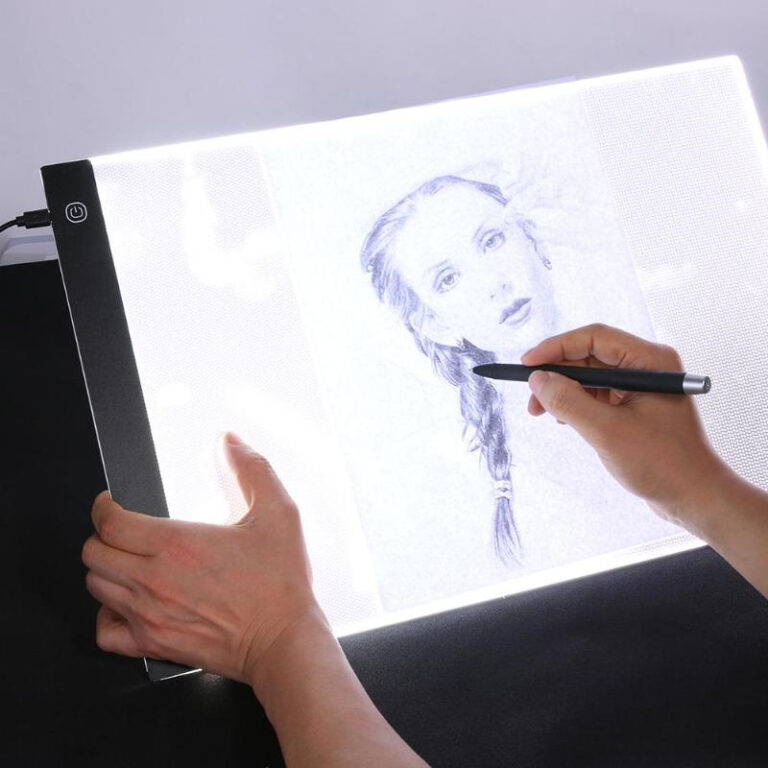 Mesa Led A3 Luz Branco Desenho Transposição Com 