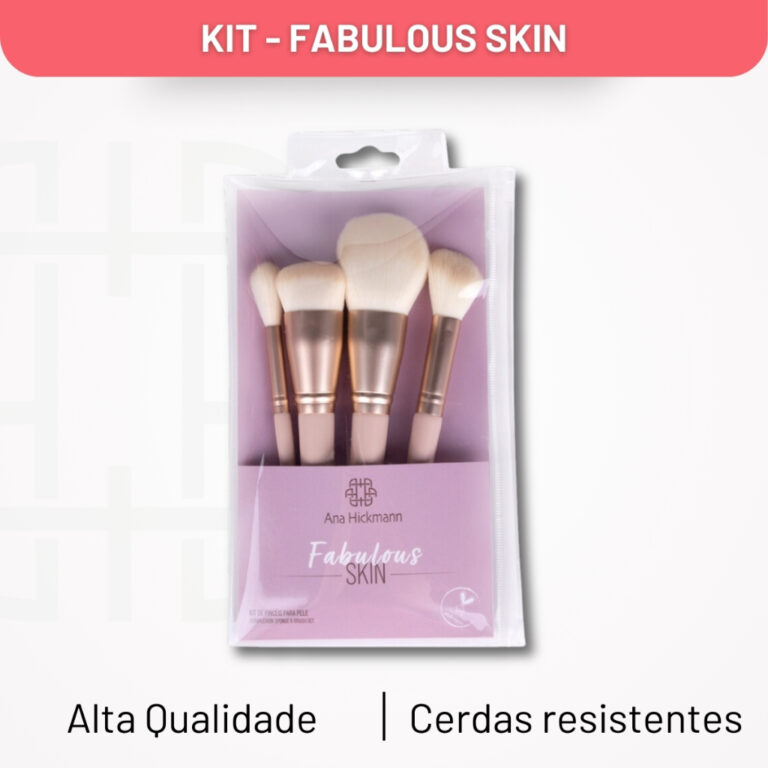 Kit de Pincéis Para Maquiagem Fabulous Skin Vegan