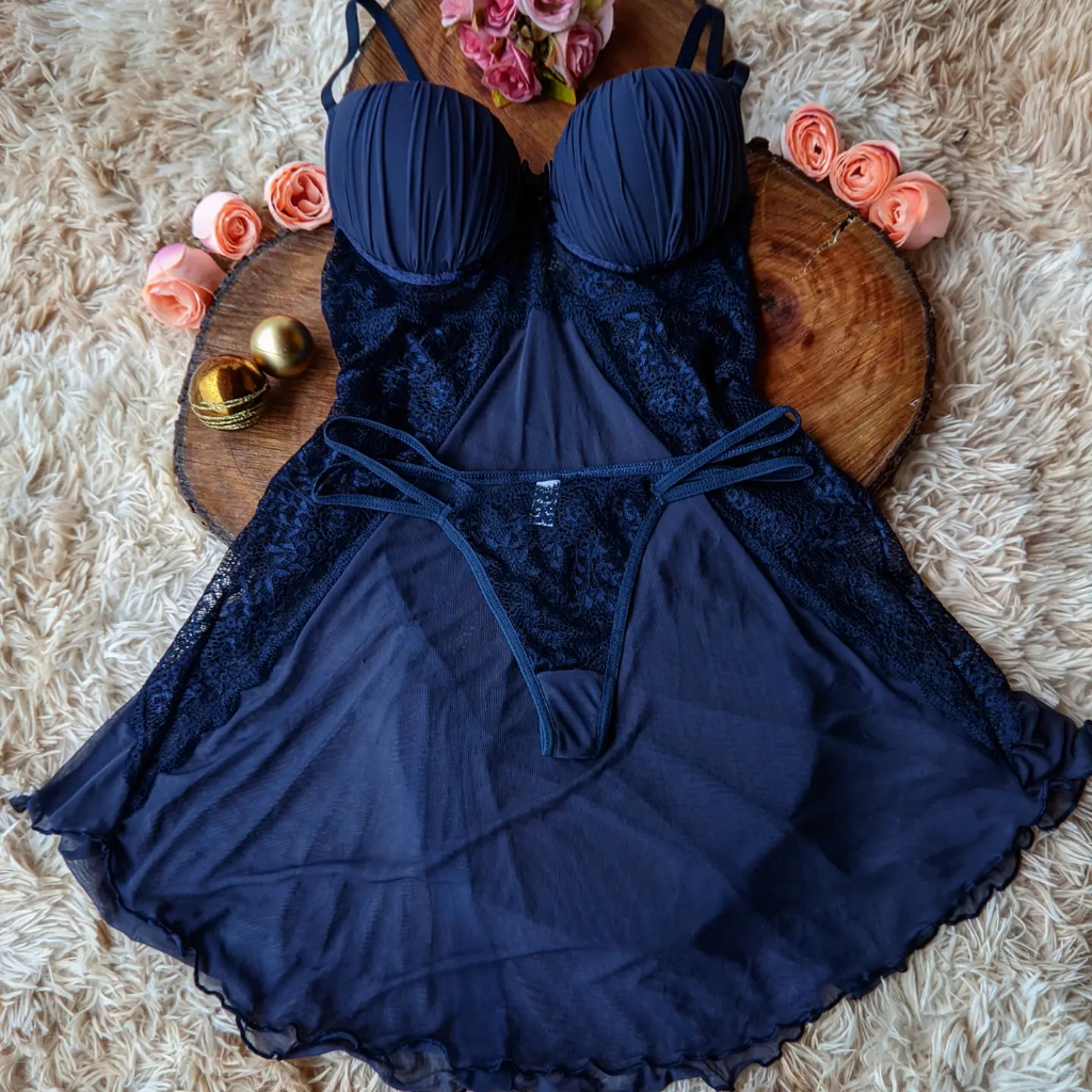 Camisola com bojo confortavel linha noite sensual e leve