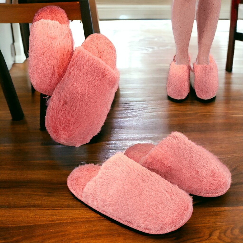 Pantufa Feminina Felpuda Antiderrapante Pelinho Quentinha Frio E Inverno Chinelo de Dormir