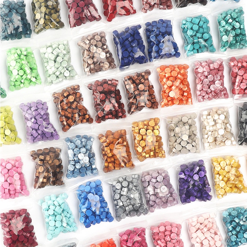 100 peças De Partículas De Cera Octogonal Para Envelope Caixa Especial De Lama Seladora A Granel Ret
