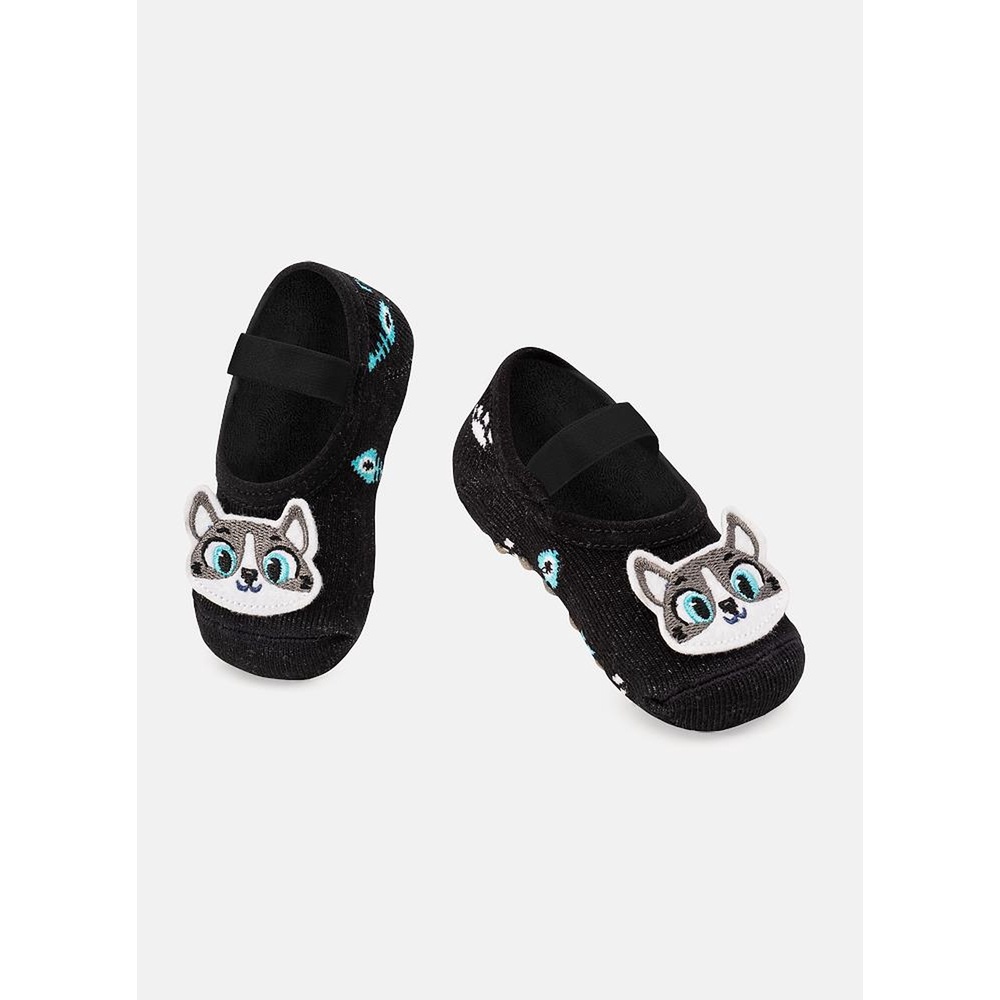 Meia Sapatilha Bebê Menino Antiderrapante Gato – Puket