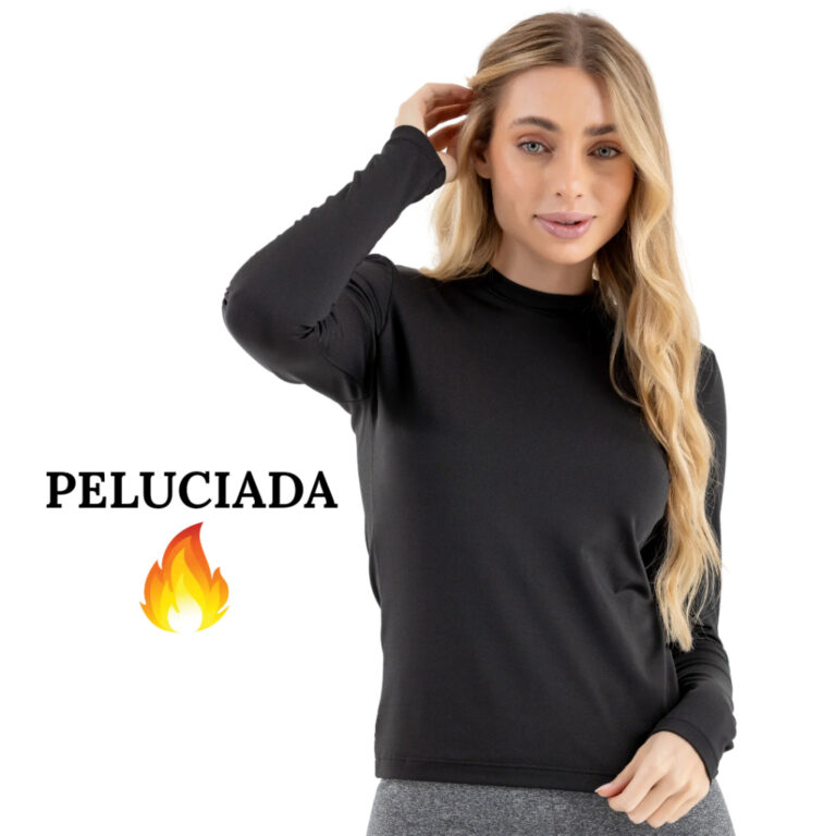 Blusa Feminina Segunda Pele Térmica Peluciada Inv