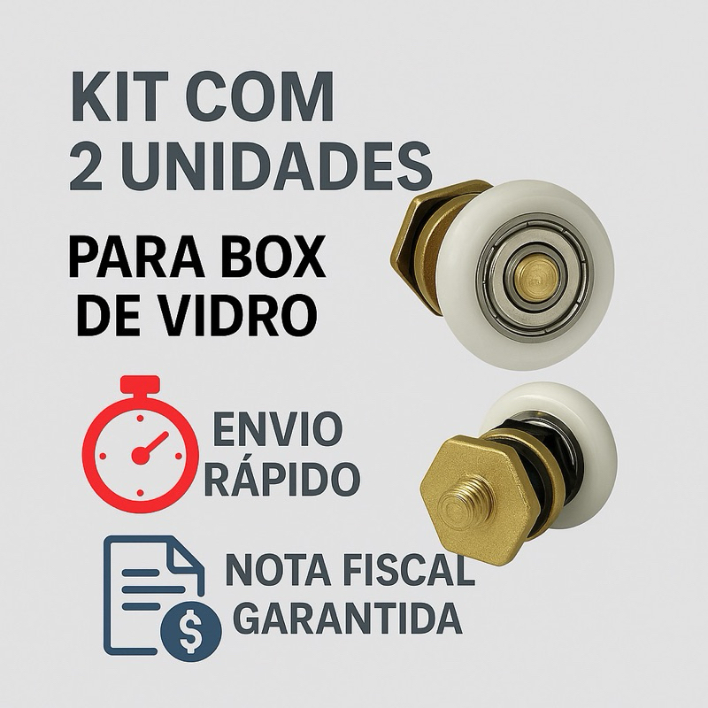 Roldanas Para Box Blindex, Janela, Porta De Vidro 8mm ou 10mm