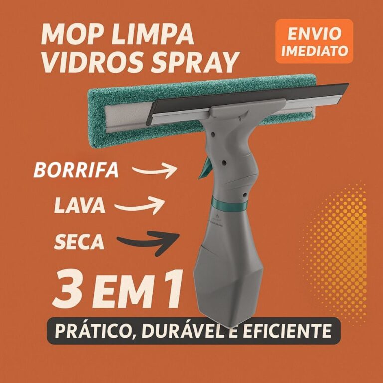 Rodo Limpa Vidros Spray Vidro Movél Sala Spin Mop