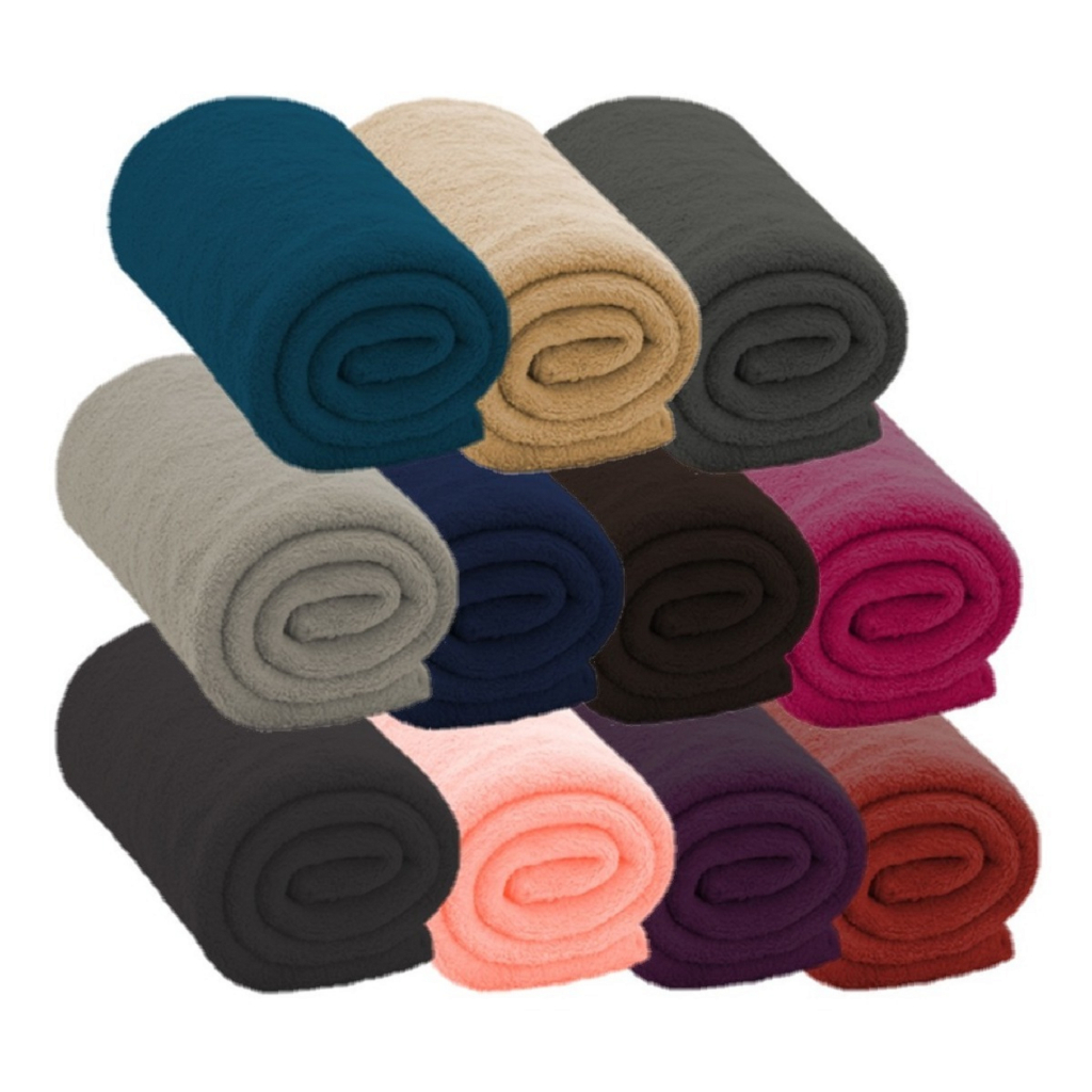Kit 5 Mantas Cobertor Mantinha Fleece Microfibra Casal Antialérgica Doação 1,80m x 2,00m