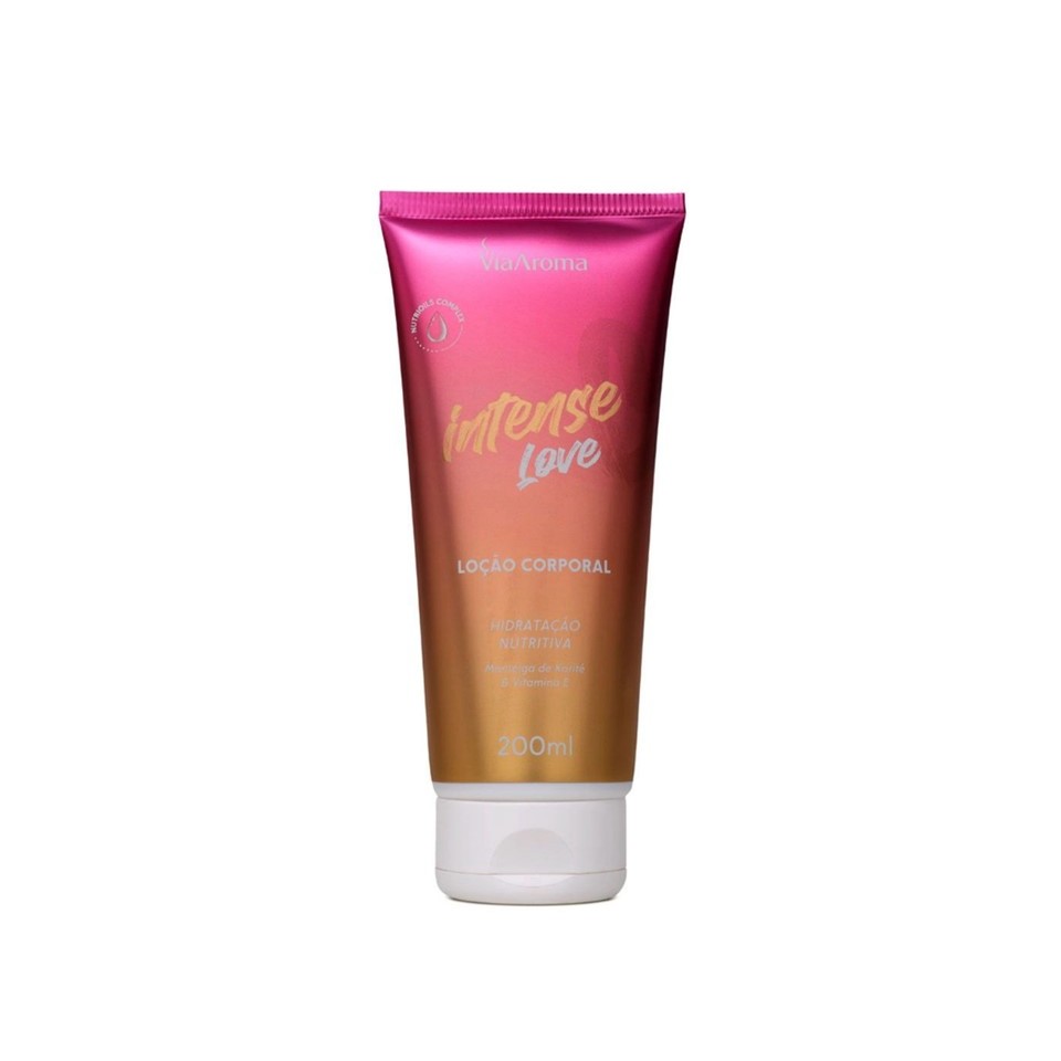 Loção Corporal Desodorante Intense Love + Via Aroma + Hidratante global para todos os tipos de pele