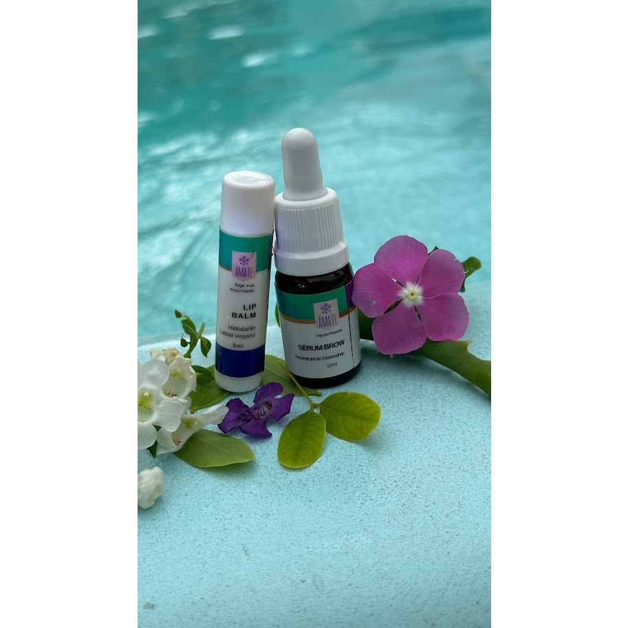 Kit cuidado de Verão – Sérum crescimento de Cílios e Sobrancelhas + Máscara labial com ação anti agi