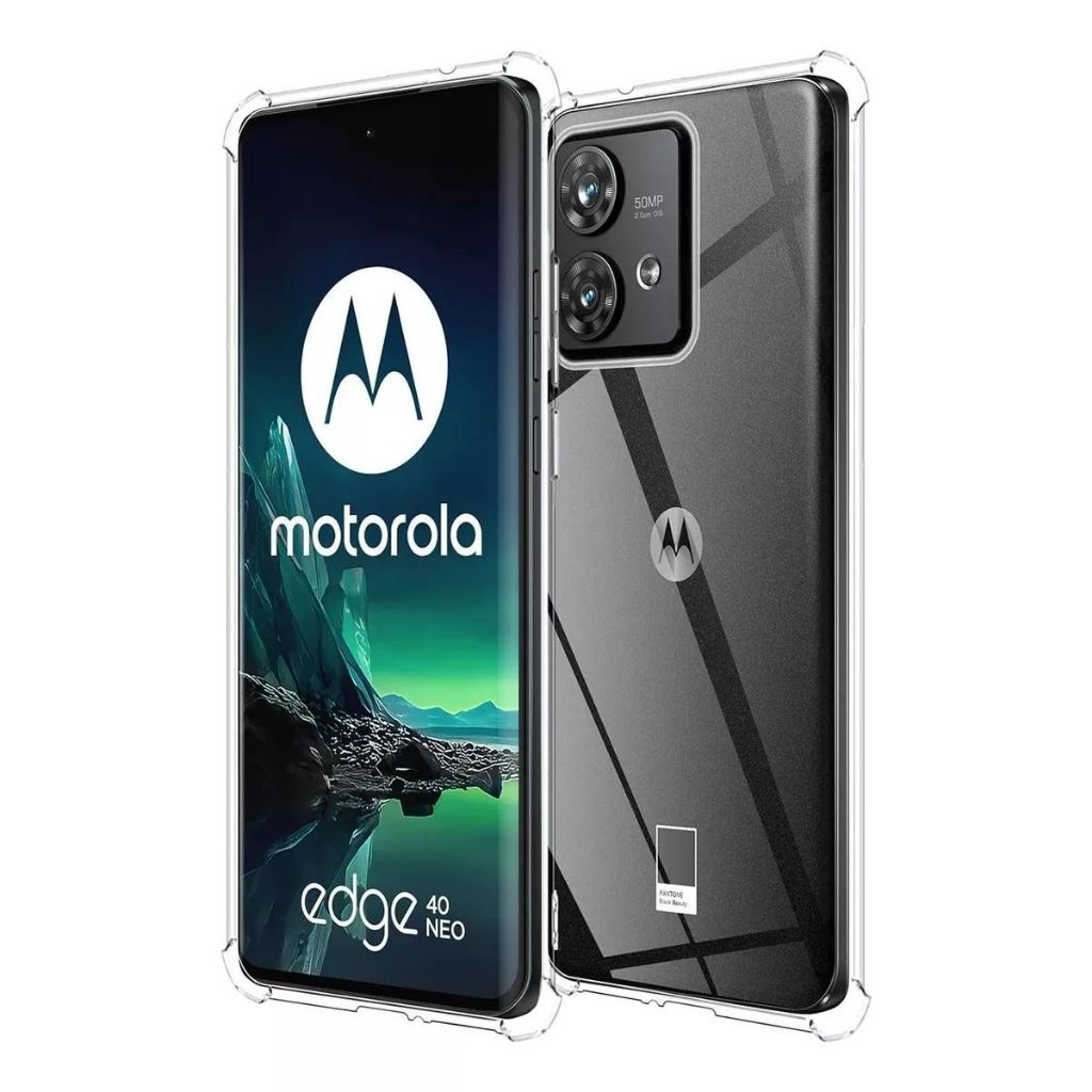 Capa Capinha Transparente Anti Queda Anti Shock Para Moto Edge 40 Neo