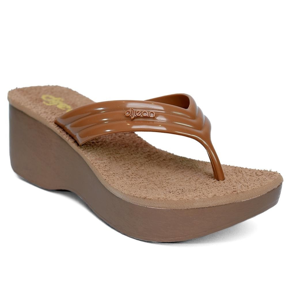 Tamanco Dijean Plataforma Tira Fina Feminino – Marrom