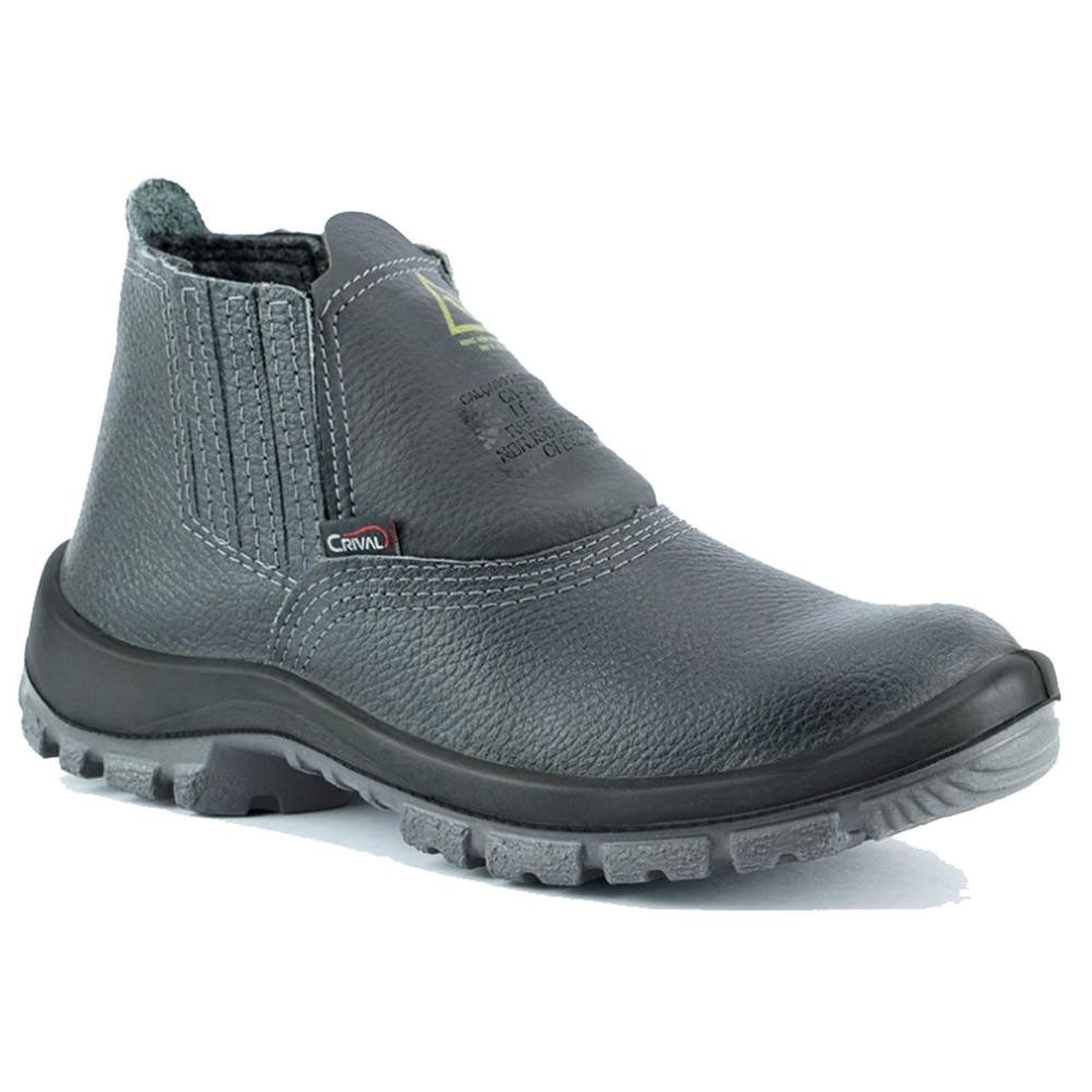 Botina De Segurança Eletricista Crival Plus EPI CA38229 Couro CP70 – Preto