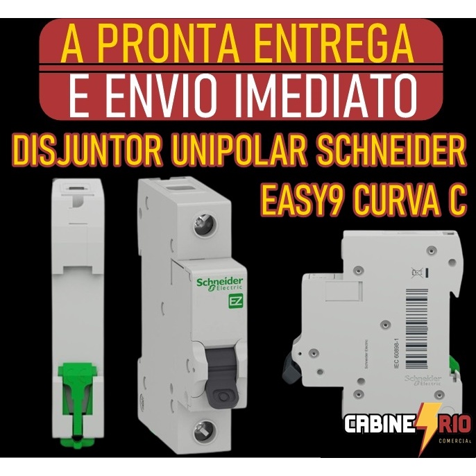 Disjuntor unipolar Schneider Easy9 Curva C
