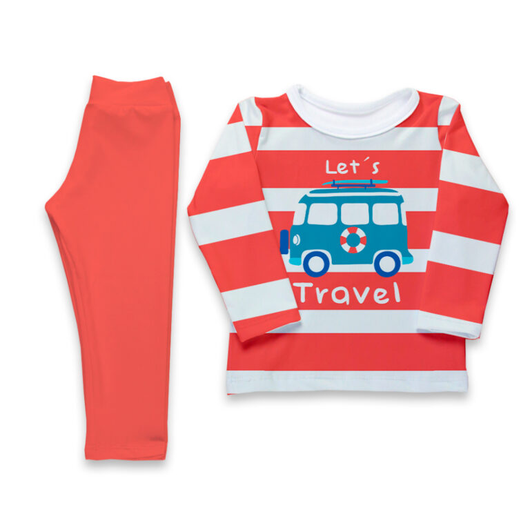 Pijama Térmico Infantil Inverno Blusa Manga Compr