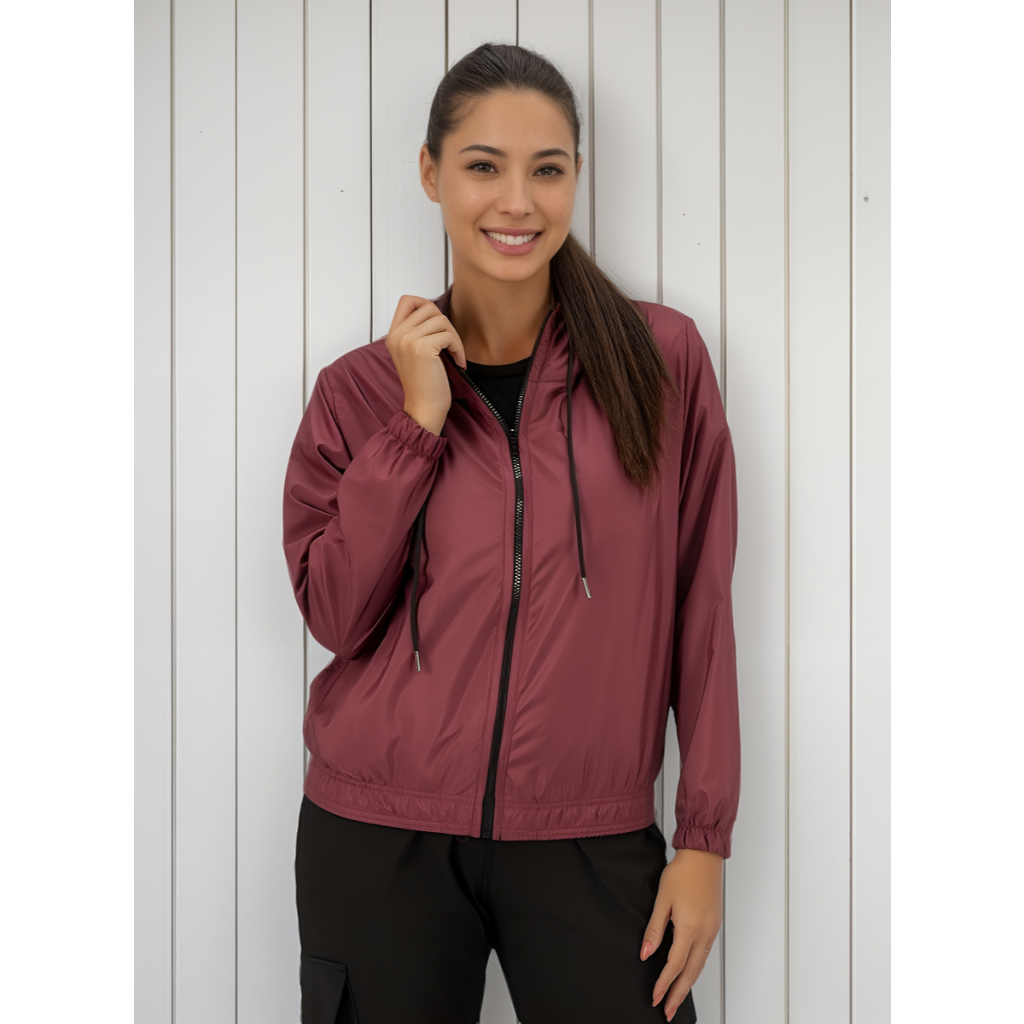 Jaqueta Blusa Corta Vento Feminina Esportiva Corrida Leve Inverno Frio Motoqueira Lisa Impermeavel