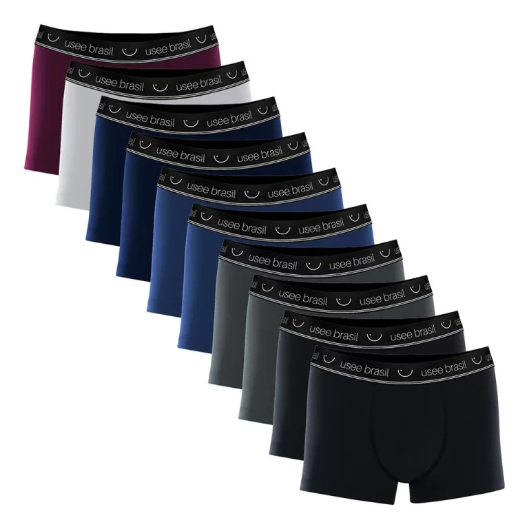 Kit Com 10 Cuecas Boxer Algodão Adulto Masculino 