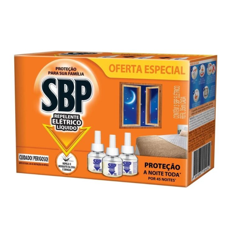 Repelente Elétrico Líquido SBP 45 Noites com 3 R